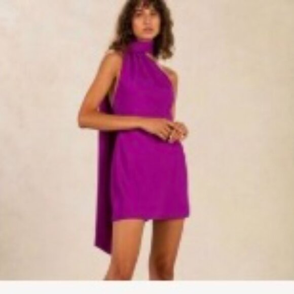 Anthropologie MISHA Halter Mini Dress pre owned dry cleaned  Size 6 - Picture 2 of 2